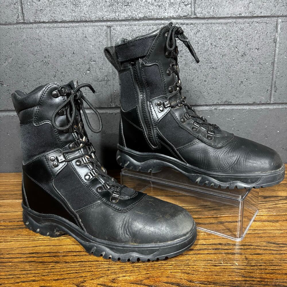 Rothco Tactical Combat Boots Side Zip Black Military Duty Boots Men’s 10.5